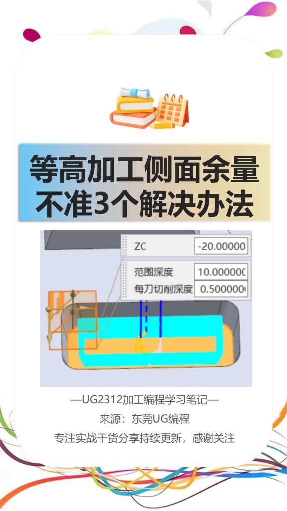 等高加工侧面余量不准3个解决办法