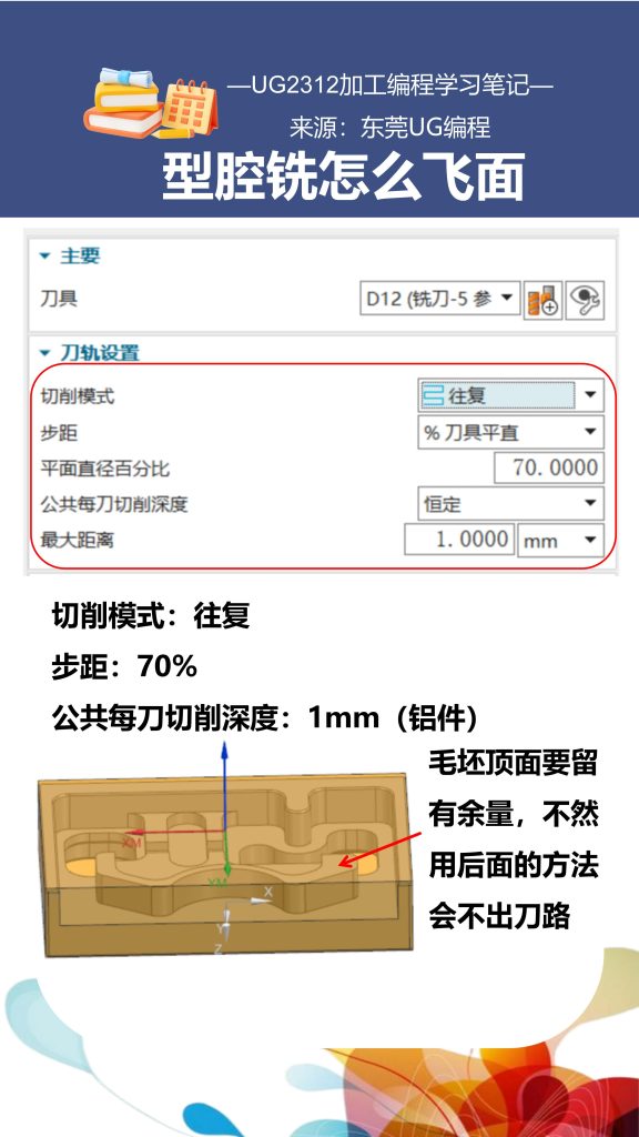 型腔铣怎么飞面