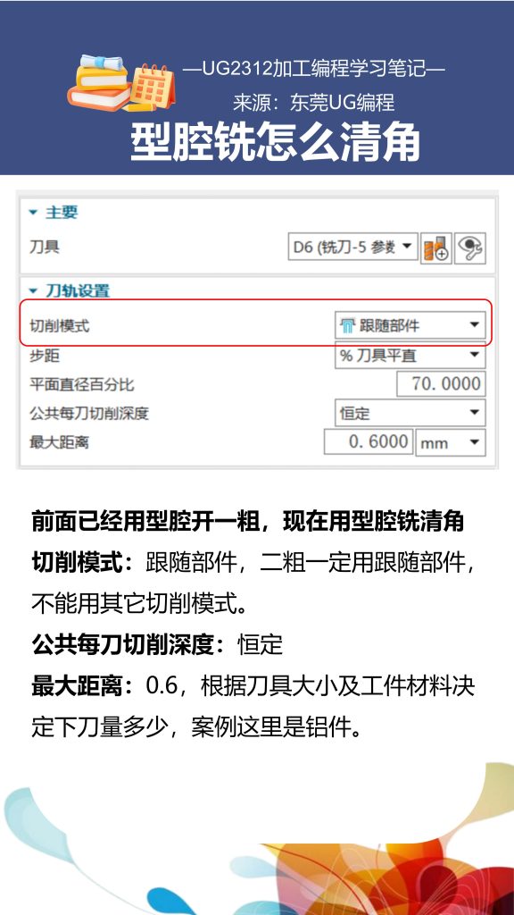 型腔铣怎么清角