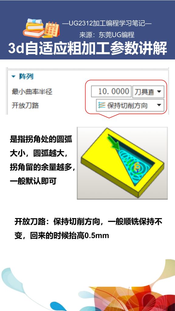 3d自适应粗加工参数讲解
