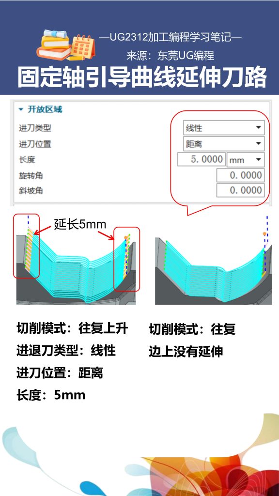 固定轴引导曲线延伸刀路