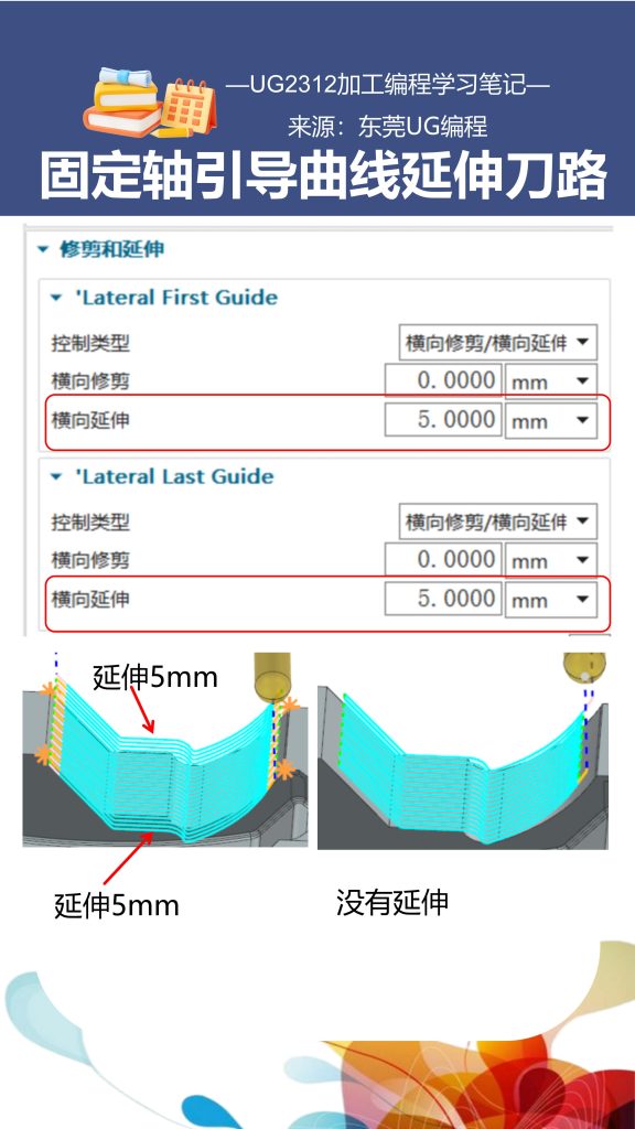 固定轴引导曲线延伸刀路