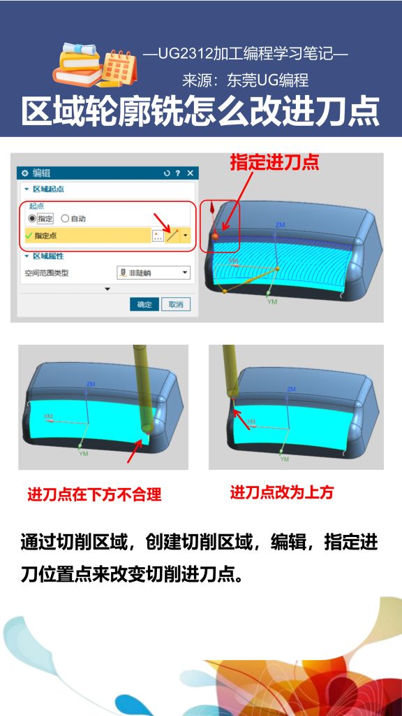 区域轮廓铣怎么改进刀点