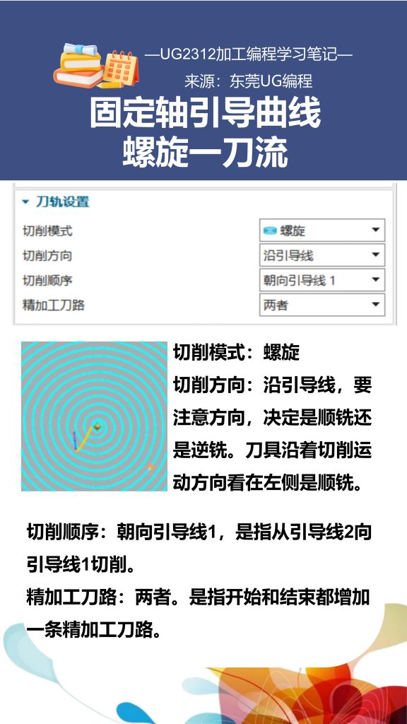 固定轴引导曲线螺旋一刀流