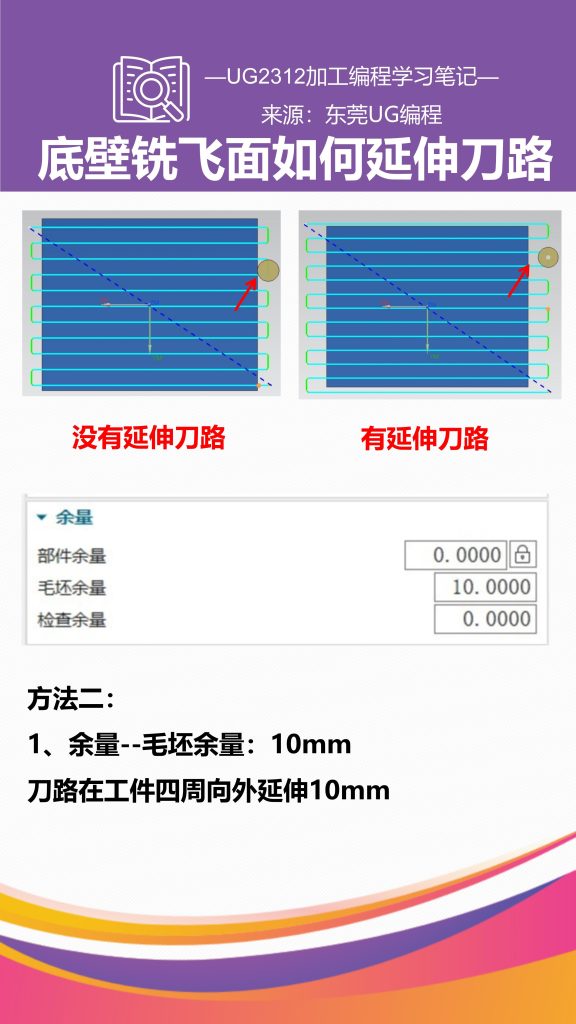 底壁铣飞面如何延伸刀路