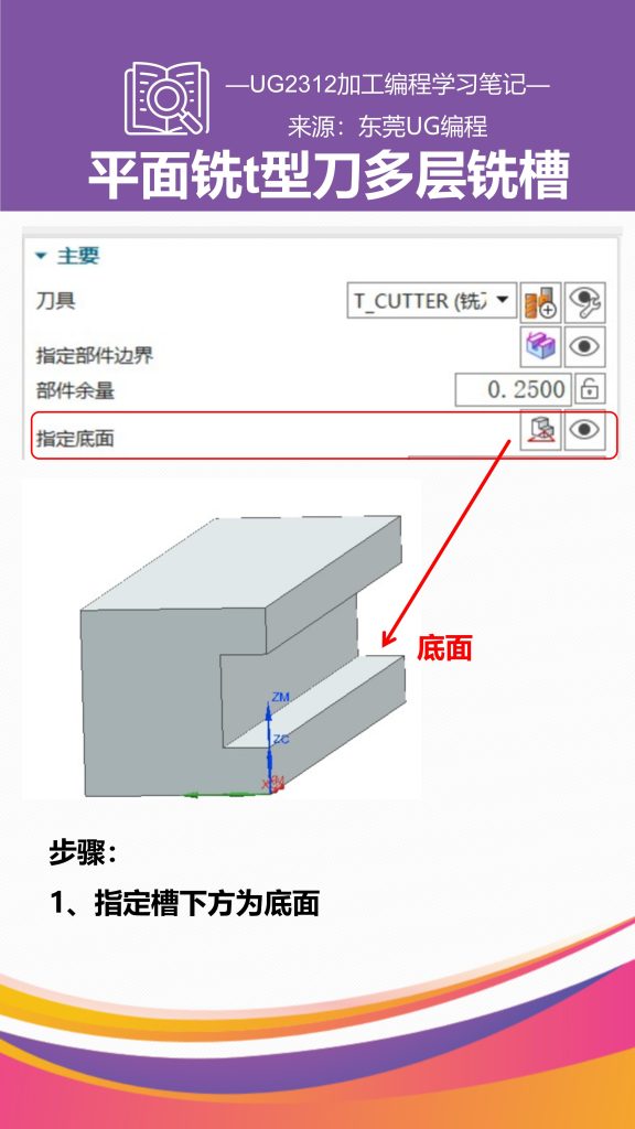 平面铣t型刀多层铣槽