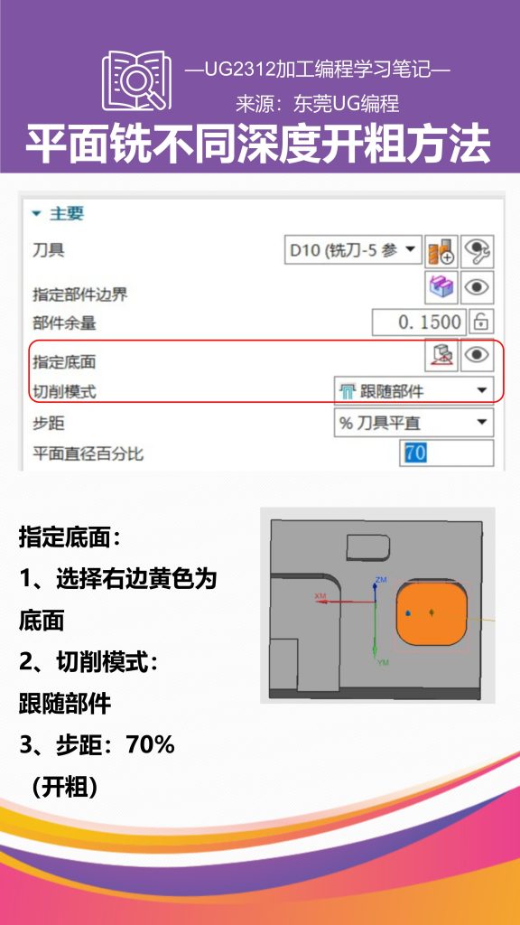 平面铣不同深度开粗方法