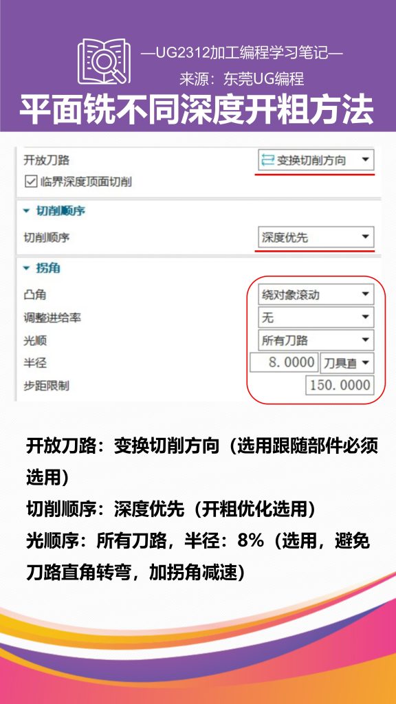 平面铣不同深度开粗方法