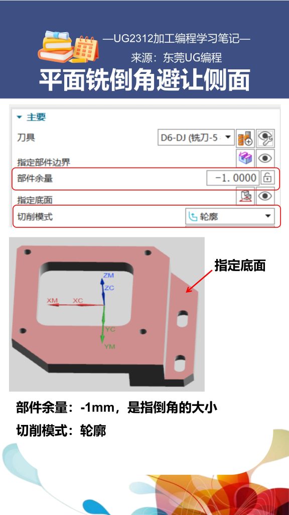 平面铣倒角避让侧面