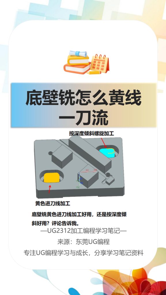 底壁铣怎么黄线一刀流