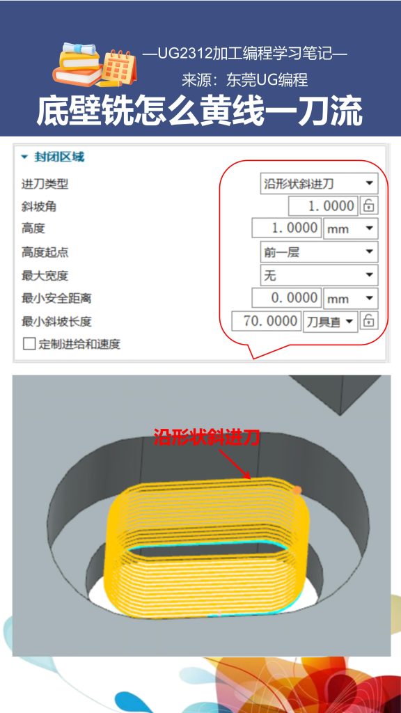 底壁铣怎么黄线一刀流