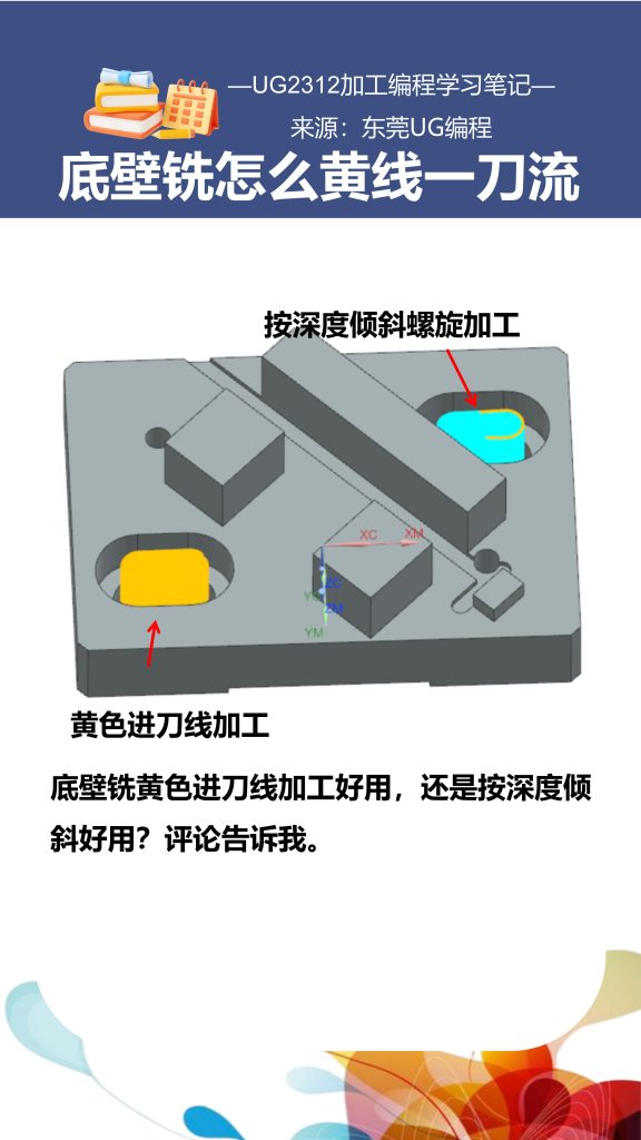 底壁铣怎么黄线一刀流