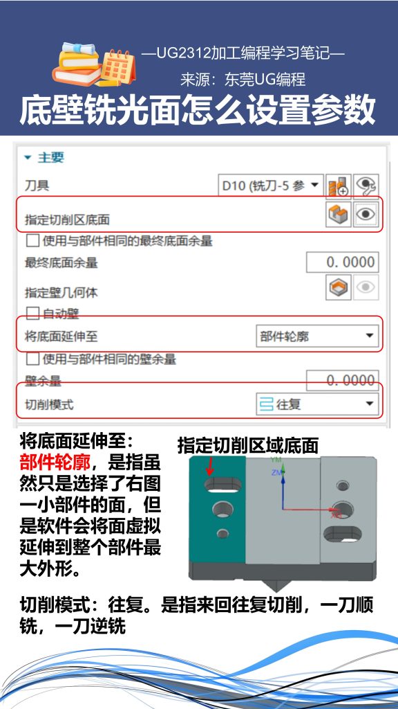 底壁铣光面怎么设置参数