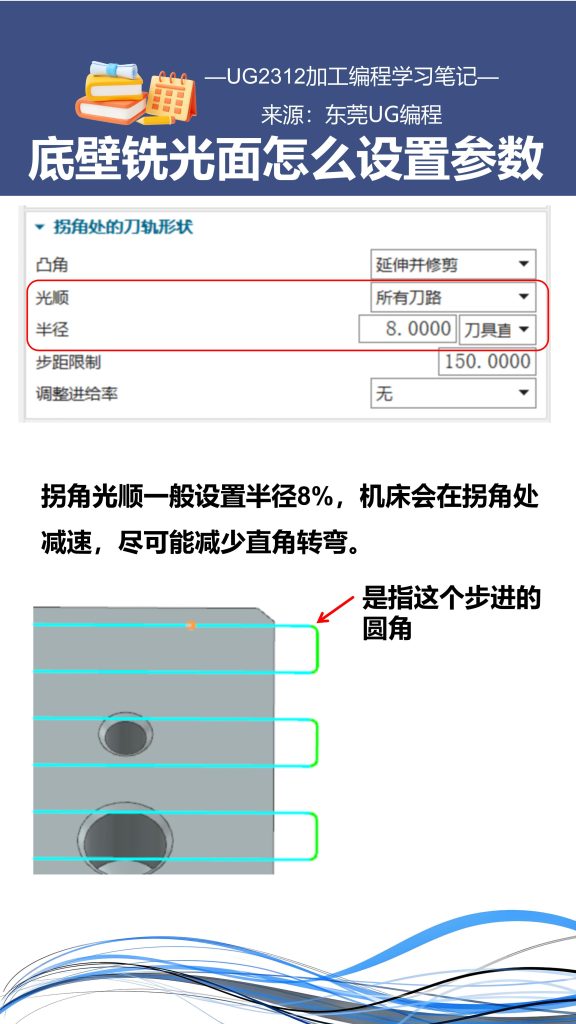 底壁铣光面怎么设置参数