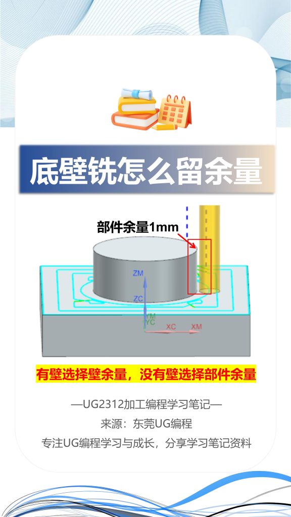 底壁铣怎么留余量
