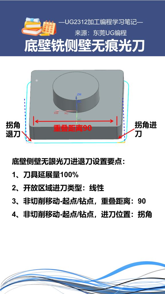 底壁铣侧壁无痕光刀方法技巧