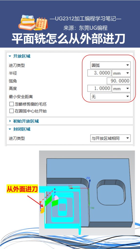 平面铣怎么从外部进刀