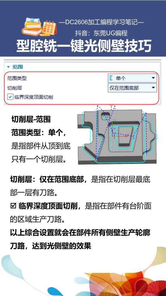 型腔铣一键光侧壁技巧