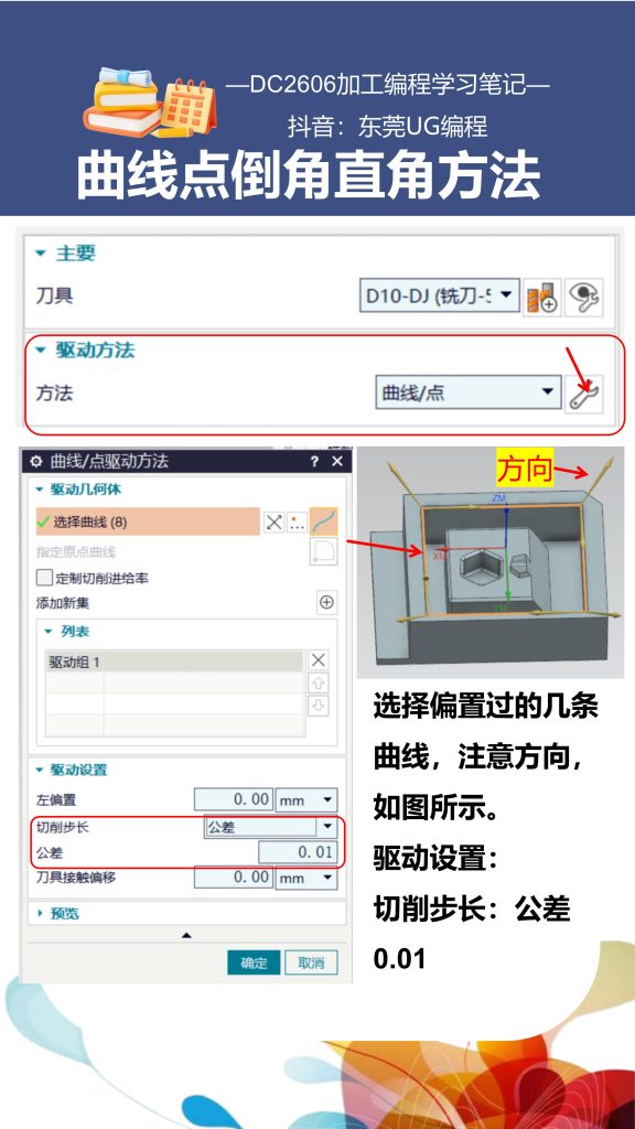 曲线点倒角直角方法