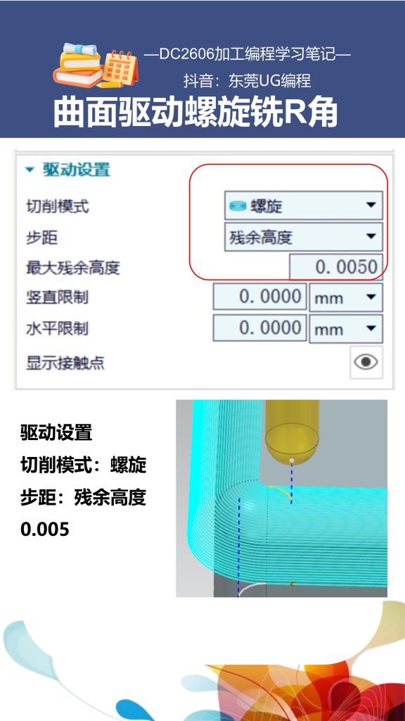 曲面驱动螺旋铣R角